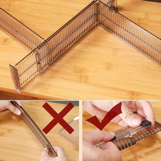 2 piezas partición divisor de cajón de clapboard ajustable caliente. Almacenamiento de EE. UU.