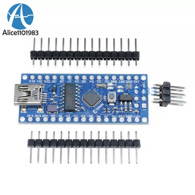 1/2/5/PCS USB Nano V3.0 ATmega168 16M 5V Mini-controller CH340G For Arduino 3