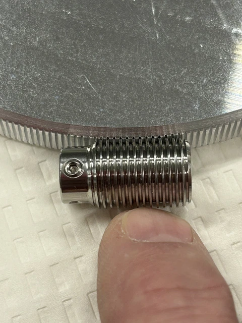 Aluminum / Stainless Steel Sidereal Rate Telescope Worm Gear Set 348:1 Ratio