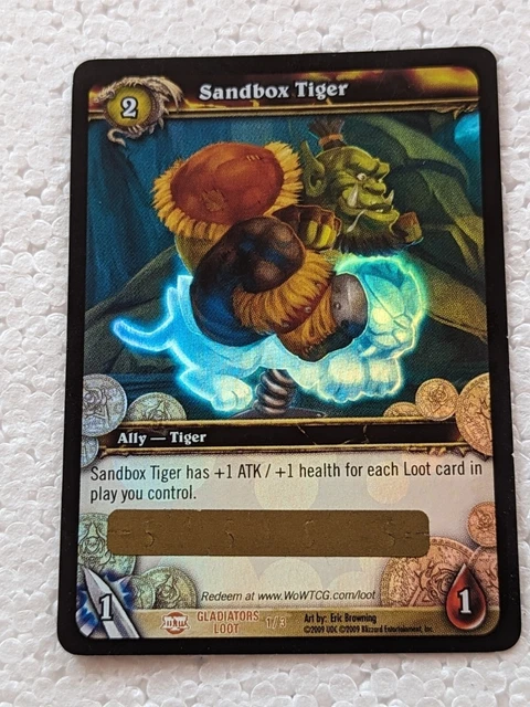 2009 World of Warcraft WOW TCG Sandbox Tiger Loot Card Unscratched
