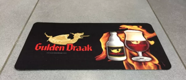 Tapis De Bar Noir Biere Brune Belge Belgian Beer Bier Dragon Dore Gulden Draak