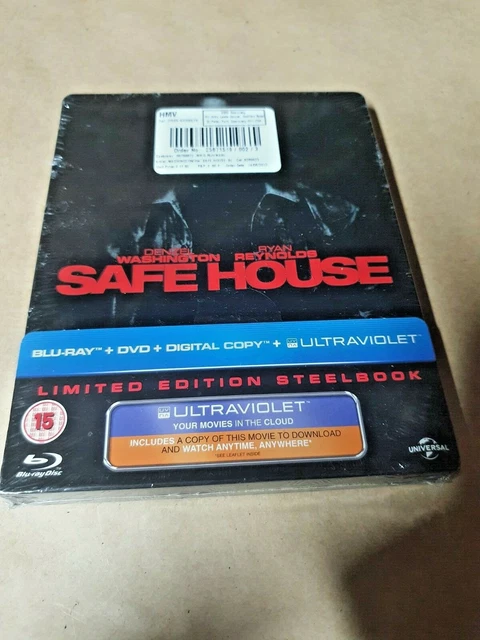 SAFE HOUSE UK Blu Ray DVD Denzel Washington Limited Edition