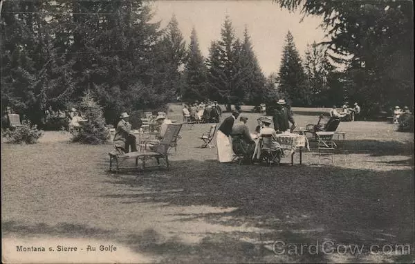 Switzerland Lens Golf Club Crans-sur-Sierre (Crans-Montana) H. Ruedi Postcard