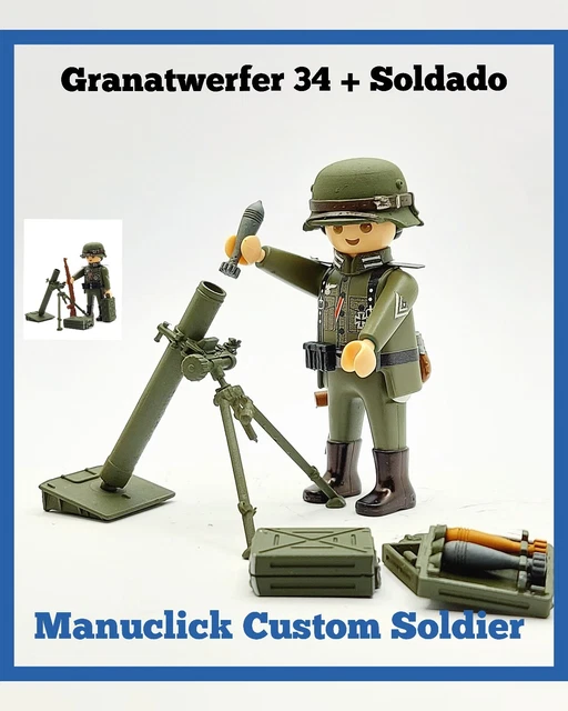 PLAYMOBIL CUSTOM WW2 Soldat Panzer Tanker Seconde Guerre Mondiale Allemand EUR 13,80 - FR
