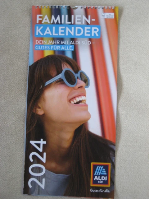 ALDI KALENDER 2024 Familienplaner 4 Spalten - Neu - Spiralbindung EUR 3