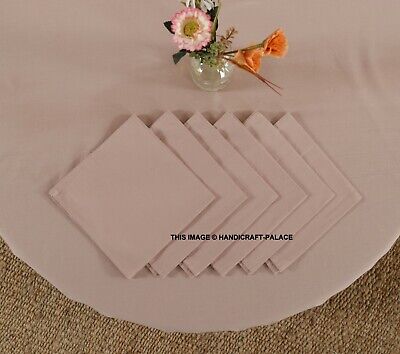 Fard Rose Tissu Serviette Lot De 48 Pièces Barre Décor Indien Coton Uni 50.8cm
