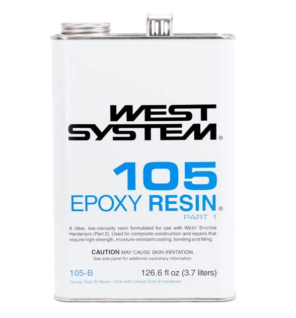 West System 105-B Epoxy Resin 126.6 fl oz 3.7 liters