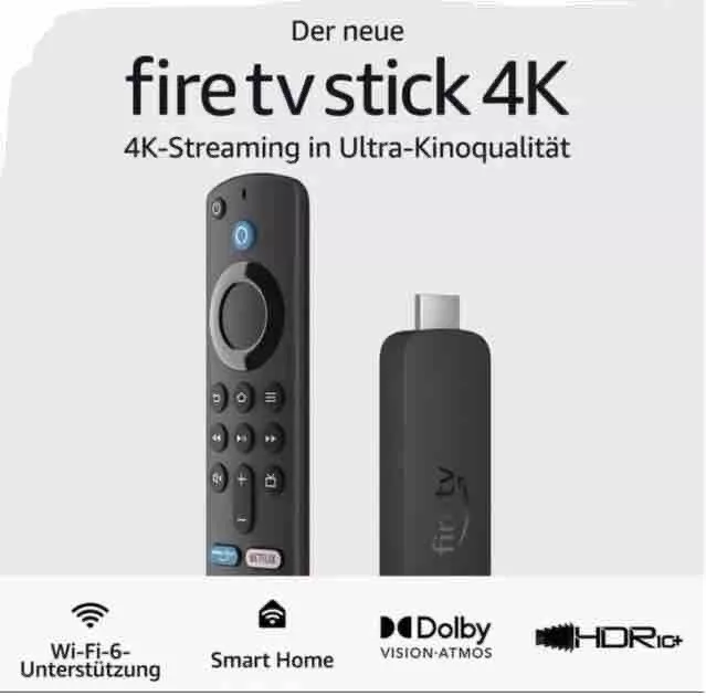 Amazon Fire 4K UltraHD TVStick NEU OVP Der neue Amazon Fire TV Stick 4K Händler✅