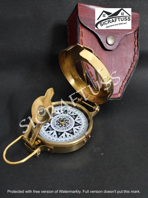 BOUSSOLE DE POCHE Militaire Vintage En Laiton Marine WWII