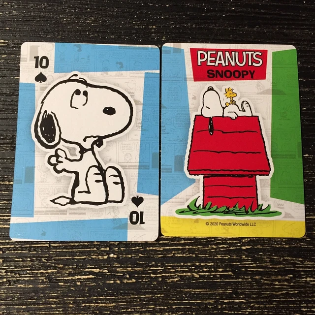 PEANUTS COMIC STRIP Snoopy Jack Of Spades Single Swap Playing Card P154