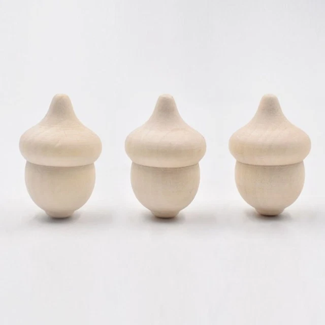 BENECREAT 2 Pcs Colonnes En Bois Non Finis, 120x47 Mm Colonne