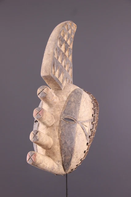 Masque Tribal Africain Ancien – Araignée Bété – Art Premier De Côte D'Ivoire (1980)