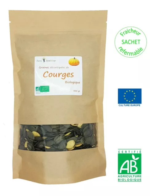 Graines de COURGE bio - 500g - Cultivée en Europe - Biologique