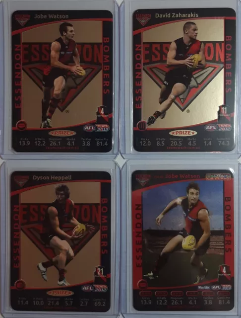 2012 AFL Teamcoach Essendon Prize Set.  Plus Bonus Weetbix Capt Card