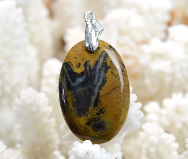 Jaspe brun 43 carats - pendentif cabochon pierre naturelle - Afrique du Sud