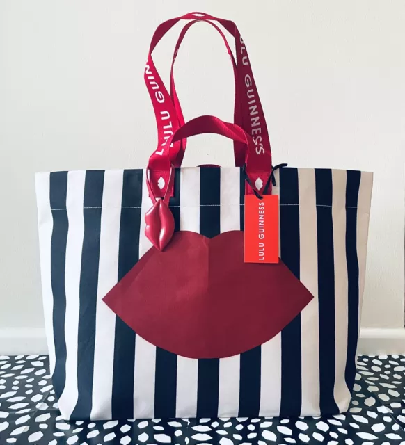 LULU GUINNESS X WAITROSE Lips Reusable Shopper Shoulder Bag NEW