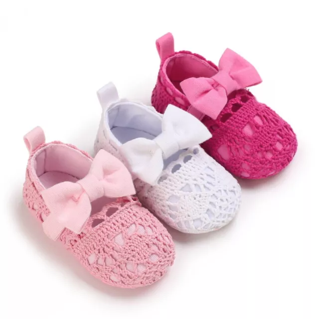 Newborn Baby Girl Crib Shoes Infant Princess Dress Shoes Size 3 6 9 12 18 Months
