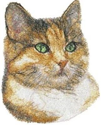 Embroidered Fleece Jacket - Green Eyed Cat AED16159 Sizes S - XXL