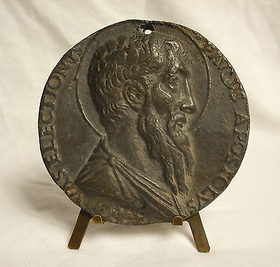 Medalla Perfil De San Pablo Tarso Vaselectioni Paulus Apostolus Siglo Xvii