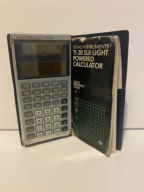 TEXAS INSTRUMENTS TI-30 SLR Calculator w/ Manual 1982 (Made In Japan) Tested