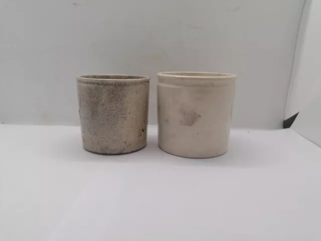 2 Old English Ironstone stoneware Pots