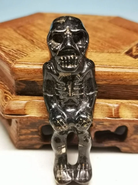 Rare Ancient Chinese  Old Jade ​hand Carved * Human Skeleton * Statue R21