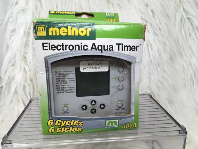 Melnor 3060 Electronic Aqua Timer 6 Cycle Programmable Garden Hose Timer
