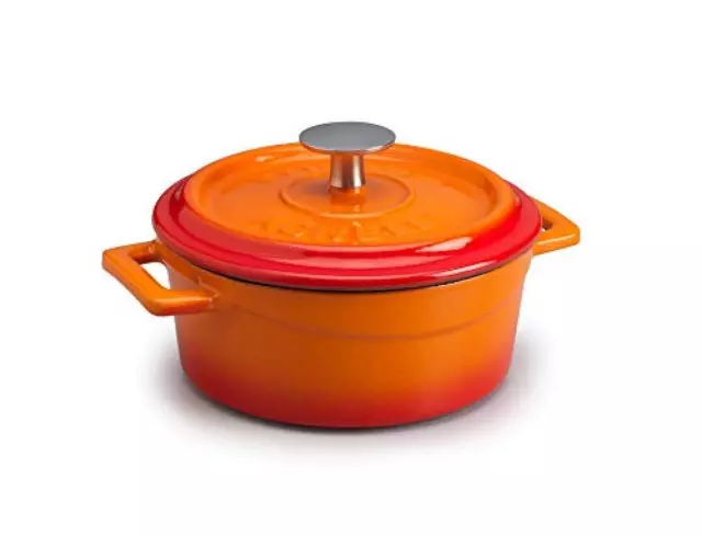 (TG. 14 cm) Pentole Agnelli COGHSRP10414O Slowcook Casseruola con Maniglie e Cop