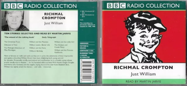 Just William Read By Martin Jarvis 2 x CD Audio Book