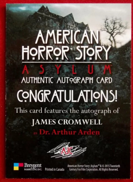 AMERICAN HORROR STORY - ASYL - JAMES CROMWELL - handsignierte Autogrammkarte 2