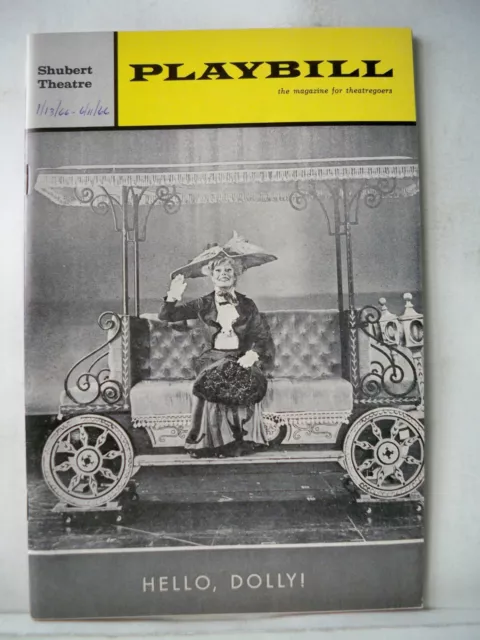 HELLO DOLLY Playbill CAROL CHANNING / MILO BOULTON Tour CHICAGO IL 1966