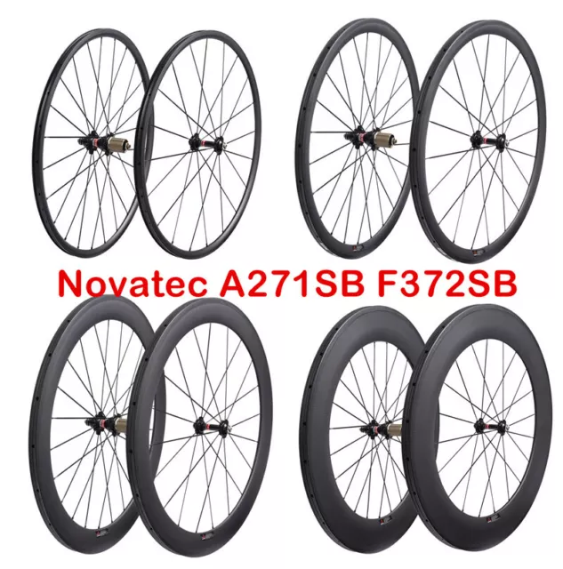 650C Carbon Wheels V-brake Hub20/24H for Road Bicycle with Novatec A271SB/F372SB
