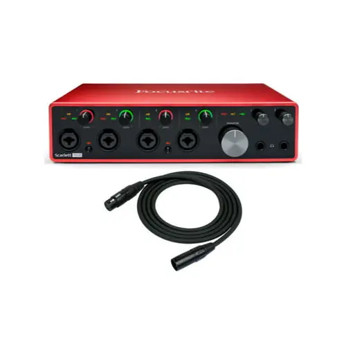 Focusrite Scarlett 18i8 3rd Gen 18x8 USB Audio Interface with XLR Cable