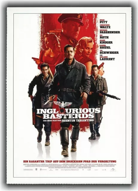 INGLOURIOUS BASTERDS ♦ 2009 ♦ CINEMA Filmkarte ♦ Brad Pitt ♦ Christoph Waltz