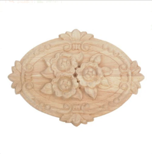 Retro Holz Verzierung Schnitzerei Ornament Tür Schrank Ecke Möbel Dekor Blumen -