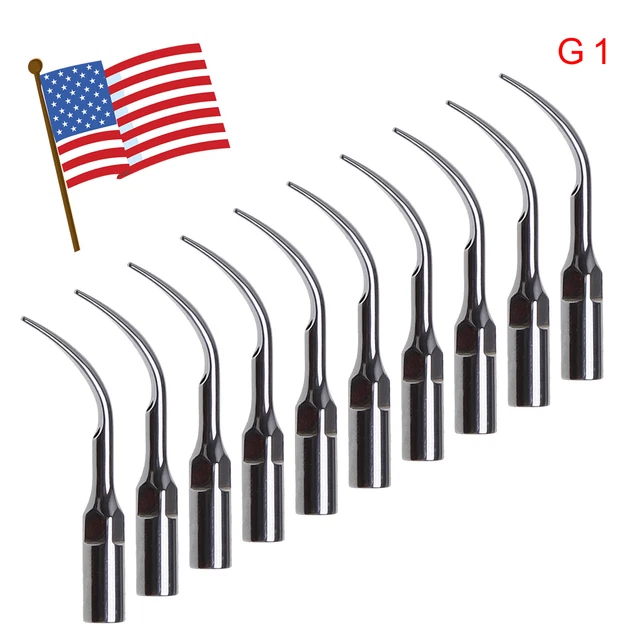 5-10*Dental Ultrasonic Piezo Scaler Scaling Tips G1 Fit EMS/Woodpecker Handpiece