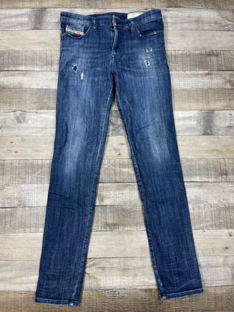 Diesel Jeans Womens 30 Blue Denim Skinzee Super Skinny Straight Pants Bottoms