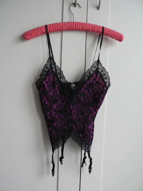 Reggiseno Basco Vintage con Sospensioni Piccolo Nero Trasparente