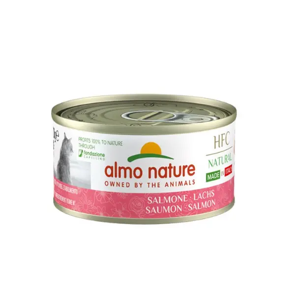 Almo Nature HFC Made in Italy Cibo Umido per Gatti - Salmone - Natural - 12x70gr