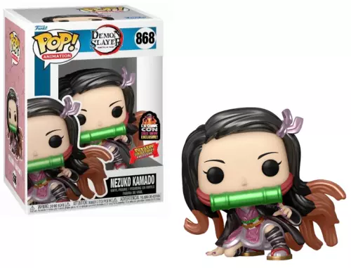 Funko Pop Demon Slayer LACC Exclusive Metallic Nezuko #868 MINT w/ .50 PROTECTOR