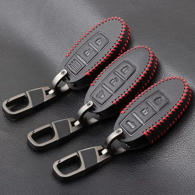 LEATHER CAR KEY cover for nissan qashqai juke almera tiida x trail