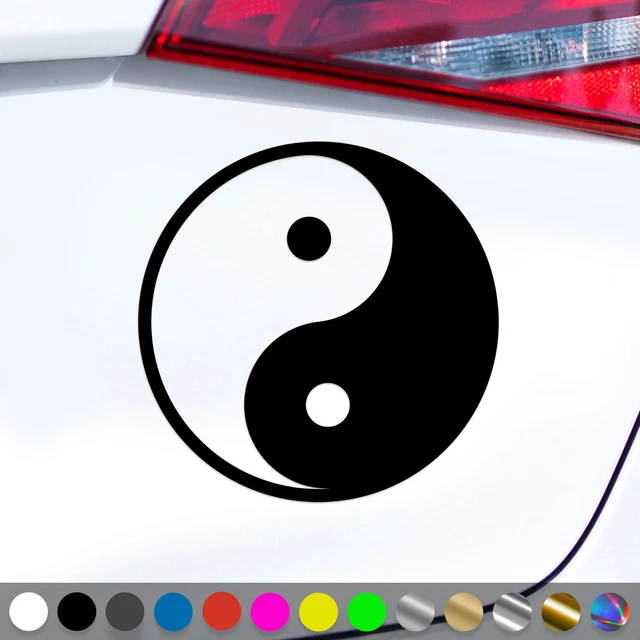 YIN UND YANG Aufkleber Jing und Jang Taiji Zeichen Dao Sticker Auto