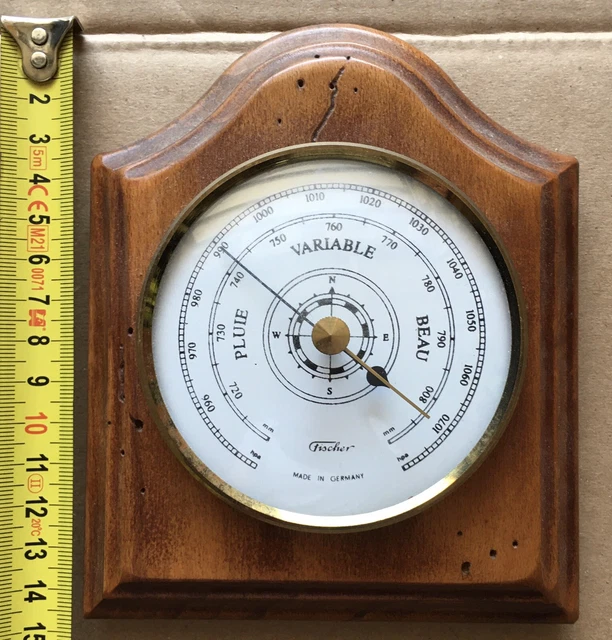 Ancien Baromètre PVC Tête De Bouquetin - Déco Chalet Montagne Vintage