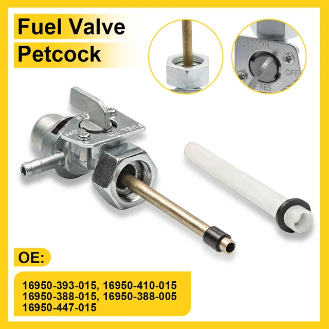 Honda Steel Red Gas Tanks Fuel Tank Shut Off Petcock Valve For Honda ATC250, ATC250ES, ATC250SX Big Red | Replacement Gas Valve Big Red ATV Petcock