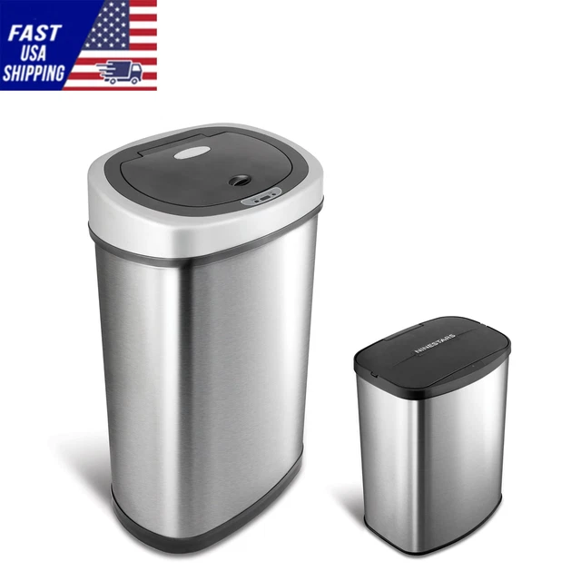 Nine Stars 13.2 gal Motion Sensor Trash Can Combo