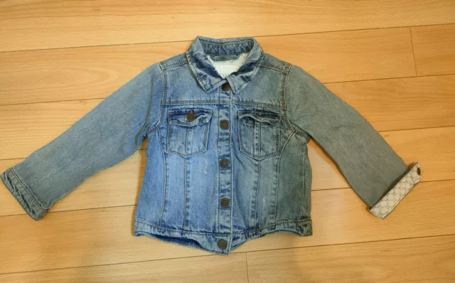 Next Mid Blue Girls Denim Jacket 💙 Age 3-4 Years Great Condition.