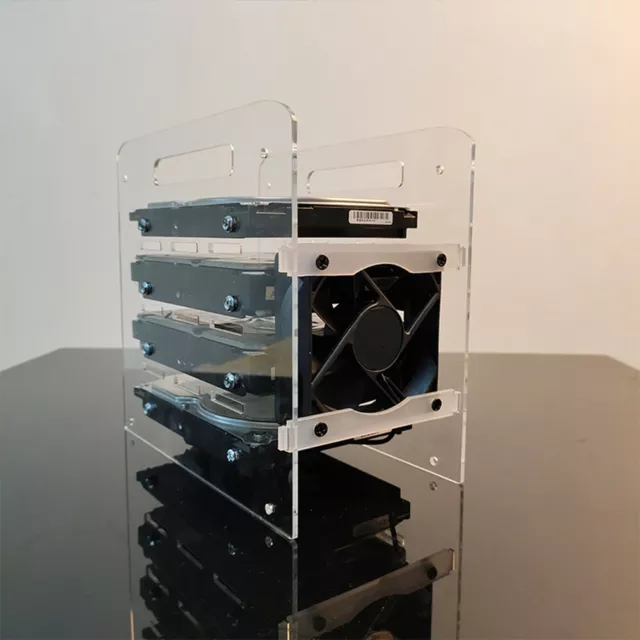 Acrylic Disk Test Bench Case Bracket DIY Enclosure Shelf Set Hard Drive 3.5" HDD 3