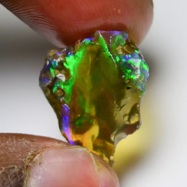 Opal Rough 15.00 Carat Natural Ethiopian Opal Raw Welo Opal Gemstone Multi Fire