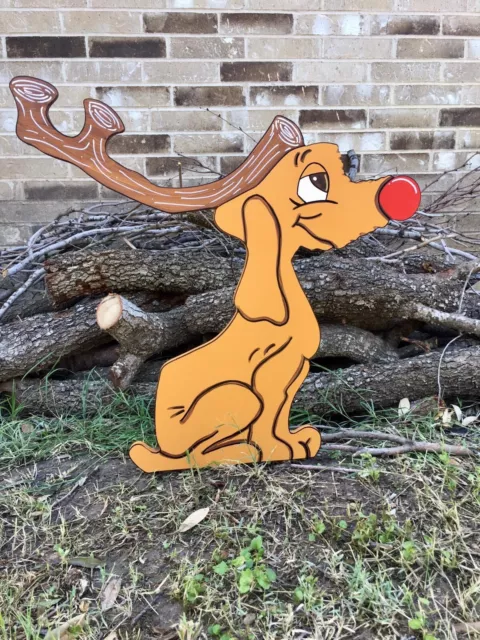MAX The Reindeer w Red Nose CHRISTMAS Yard Art Decoration Grinch Inspired Right
