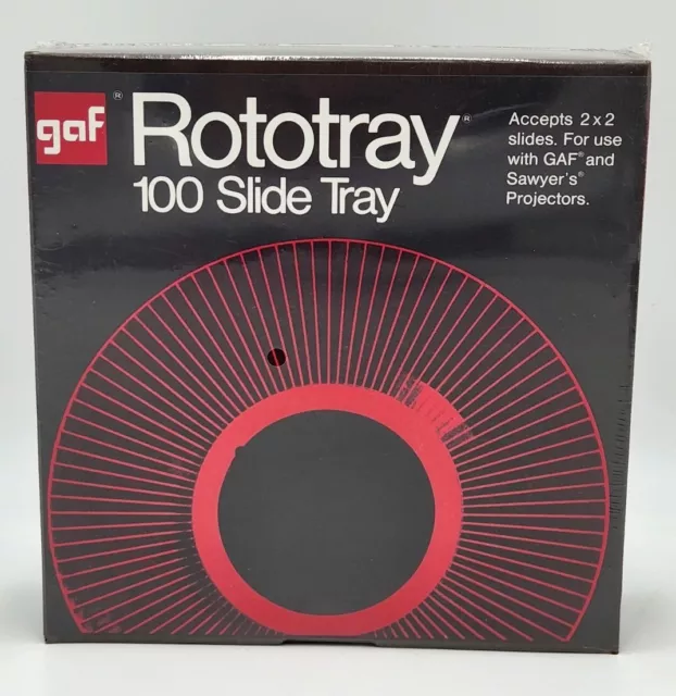 New GAF Rototray Circular Slide Tray Holds 100 Slides Factory Sealed